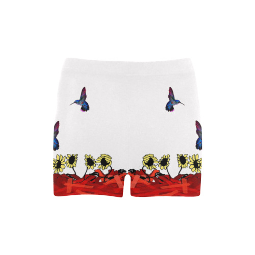 Hummingbird Border Print Briseis Skinny Shorts (Model L04)