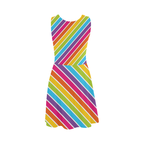 rainbow stripes Atalanta Sundress (Model D04)
