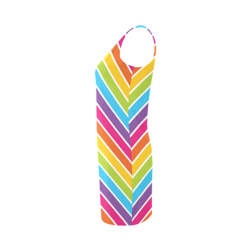 rainbow stripes Medea Vest Dress (Model D06)