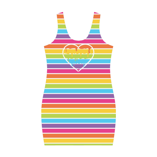 rainbow heart Medea Vest Dress (Model D06)