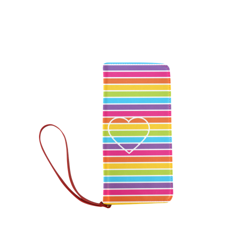 rainbow heart love stripes shoes Women's Clutch Wallet (Model 1637)