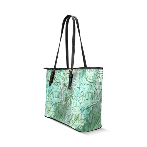 made of words,computer C Leather Tote Bag/Large (Model 1640)