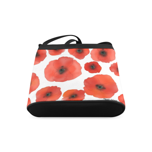 Red Poppies. Inspired by the Magic Island of Gotland. Crossbody Bags (Model 1613)