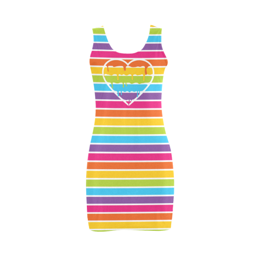 rainbow heart Medea Vest Dress (Model D06)