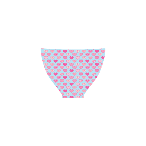 Retro Love Hearts Pattern by ArtformDesigns Custom Bikini Swimsuit