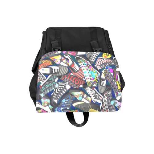 A pile multicolored SHOES / SNEAKERS pattern Casual Shoulders Backpack (Model 1623)