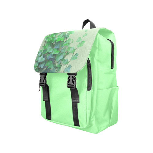 Vines, climbing plant on green Casual Shoulders Backpack (Model 1623)