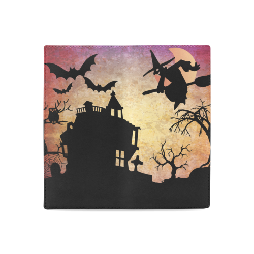 Halloween Witch come at spooky Home Women's Leather Wallet (Model 1611)