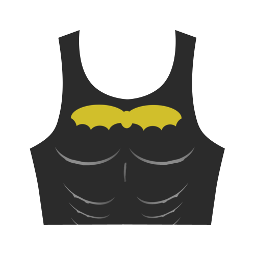 Halloween Costume Bat Crime Fighter Women's Crop Top (Model T42)