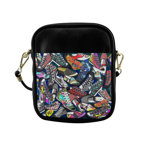 A pile multicolored SHOES / SNEAKERS pattern Sling Bag (Model 1627)