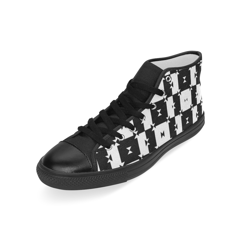 high top canvas shoes black