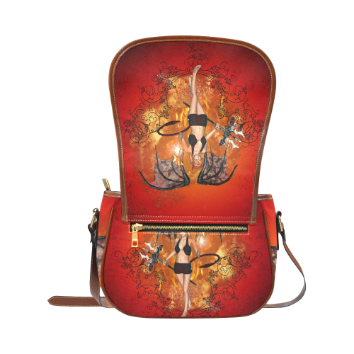 The beautiful little devil Saddle Bag/Small (Model 1649) Full Customization