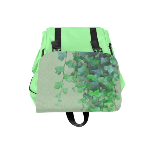 Vines, climbing plant on green Casual Shoulders Backpack (Model 1623)
