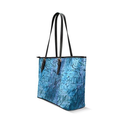 made of words,computer D Leather Tote Bag/Large (Model 1640)