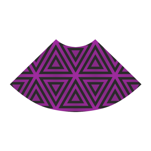 Purple/Black Triangle Pattern Atalanta Sundress (Model D04)