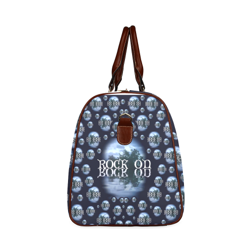 One Woman One Island And Rock On Waterproof Travel Bag/Large (Model 1639)