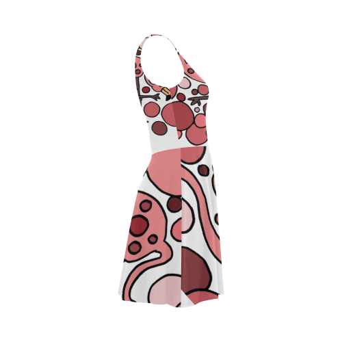 Cool Pink Flamingos Abstract Art Atalanta Sundress (Model D04)