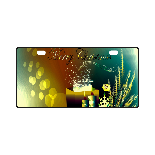 Christmas design with gifts License Plate