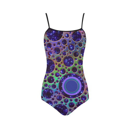 Universe DOTS GRID colored pattern Strap Swimsuit ( Model S05)