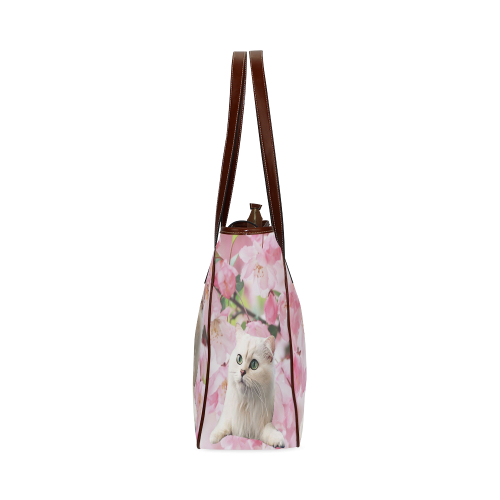 Cat and Flowers Classic Tote Bag (Model 1644)