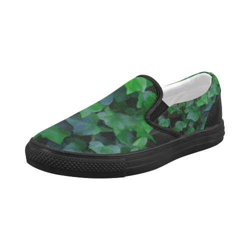 Vines, climbing plant Women's Slip-on Canvas Shoes (Model 019)