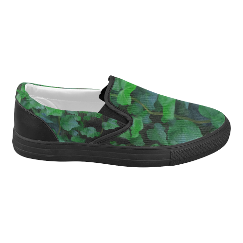 Vines, climbing plant Women's Slip-on Canvas Shoes (Model 019)