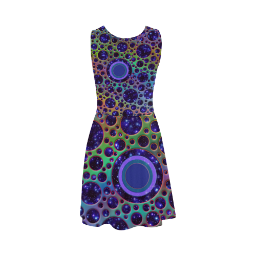 Universe DOTS GRID colored pattern Atalanta Sundress (Model D04)