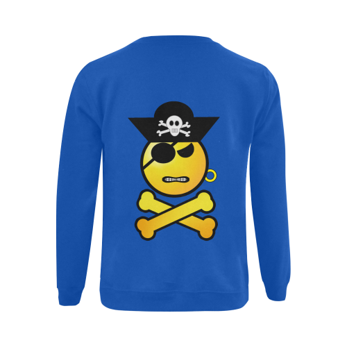 Pirate Emoticon - Frowning Emoji Gildan Crewneck Sweatshirt(NEW) (Model H01)