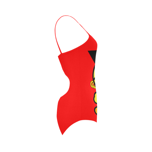 Pirate Emoticon - Smiley Emoji Girl Strap Swimsuit ( Model S05)