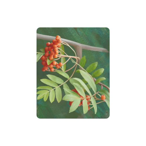 Watercolor Rowan tree - Sorbus aucuparia Rectangle Mousepad
