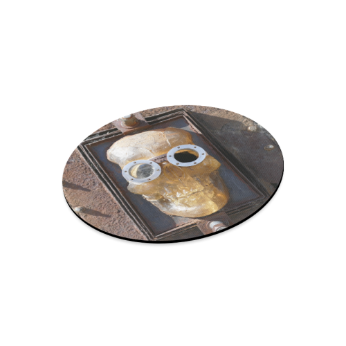 Steampunk Skull Round Mousepad