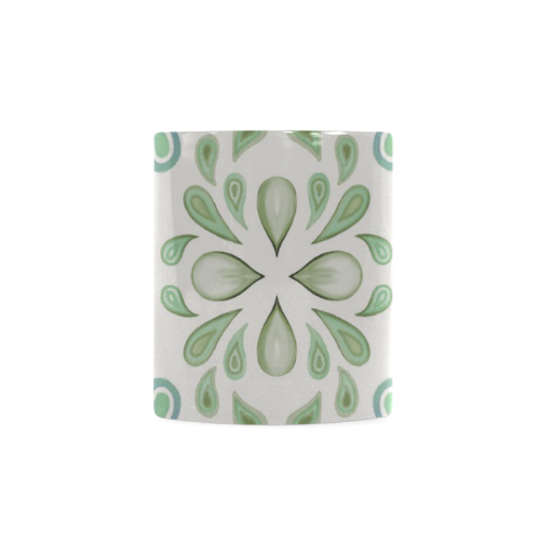 Blue and Green watercolor design White Mug(11OZ)