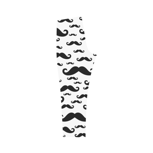 Black handlebar MUSTACHE / MOUSTACHE pattern Capri Legging (Model L02)