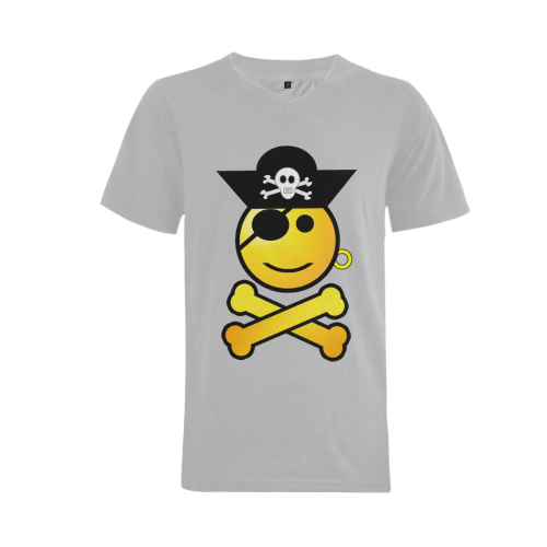 Pirate Emoticon - Smiley Emoji Men's V-Neck T-shirt (USA Size) (Model T10)