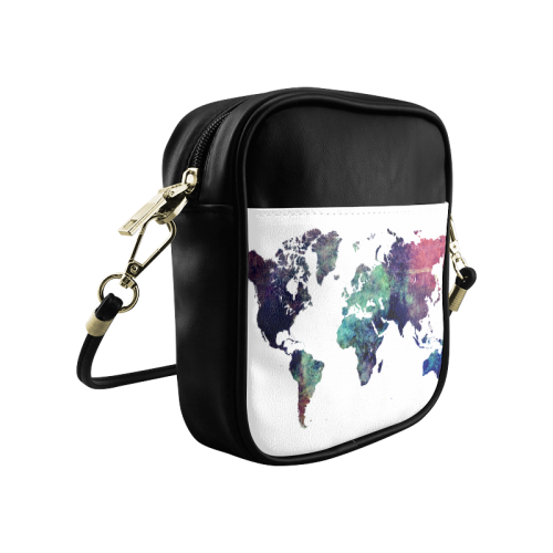 world map 12 Sling Bag (Model 1627)