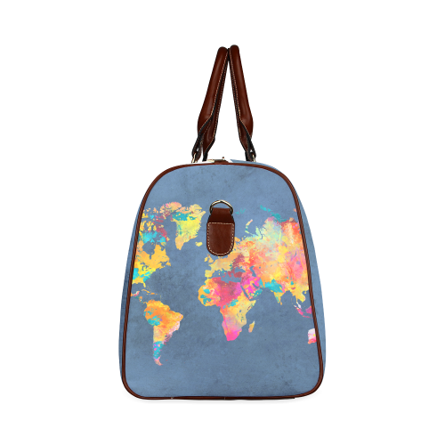 world map 18 Waterproof Travel Bag/Small (Model 1639)