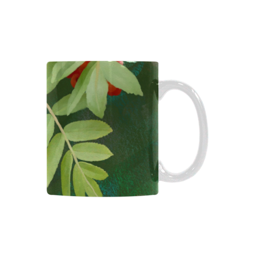 Watercolor Rowan tree - Sorbus aucuparia White Mug(11OZ)