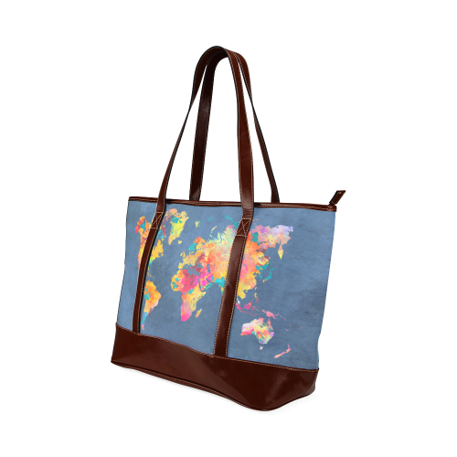 world map 18 Tote Handbag (Model 1642)