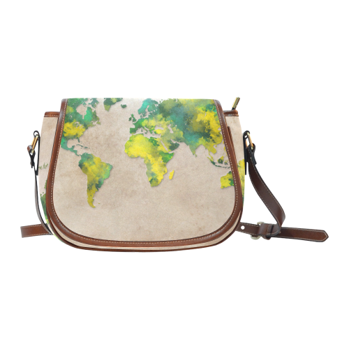 world map 11 Saddle Bag/Large (Model 1649)