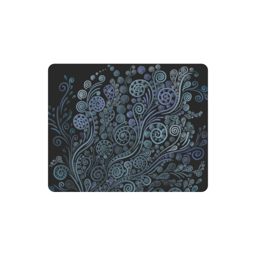 3D ornaments, psychedelic blue