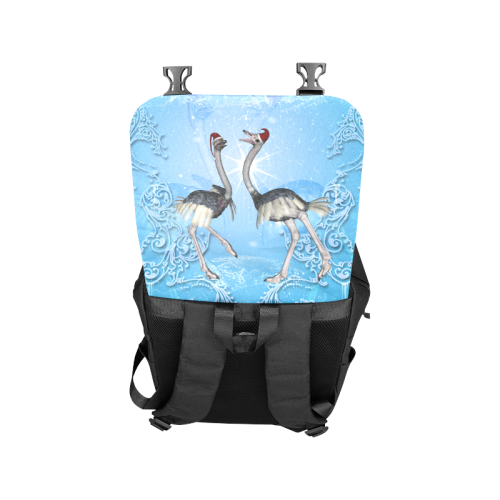 Dancing for christmas, cute ostrichs Casual Shoulders Backpack (Model 1623)