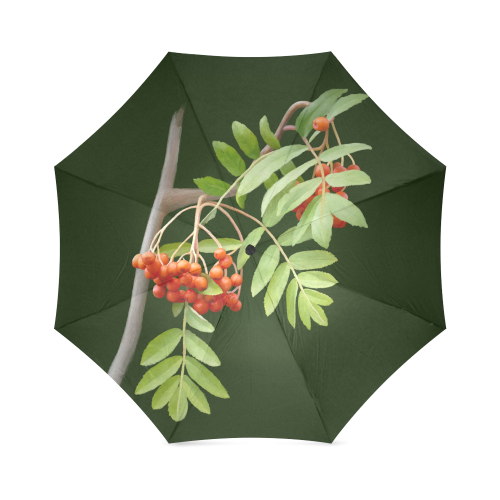 Rowan tree watercolor Foldable Umbrella (Model U01)