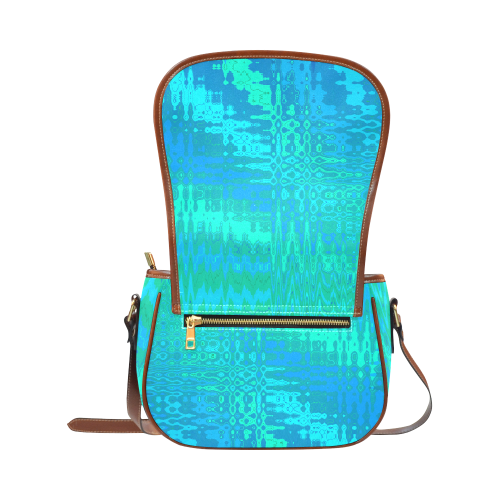 Ocean Ripple Abstract by ArtformDesigns Saddle Bag/Large (Model 1649)