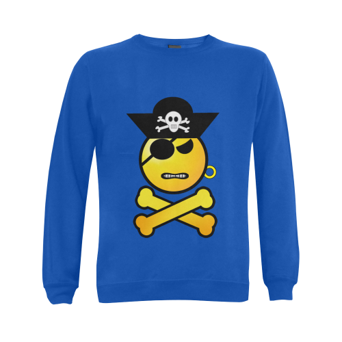 Pirate Emoticon - Frowning Emoji Gildan Crewneck Sweatshirt(NEW) (Model H01)