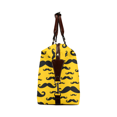 Black handlebar MUSTACHE / MOUSTACHE pattern Classic Travel Bag (Model 1643)
