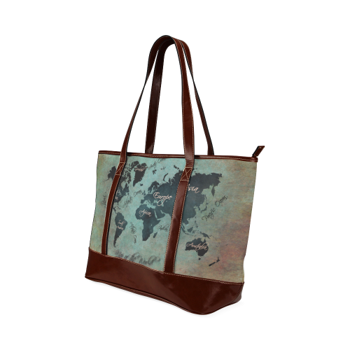 world map Tote Handbag (Model 1642)