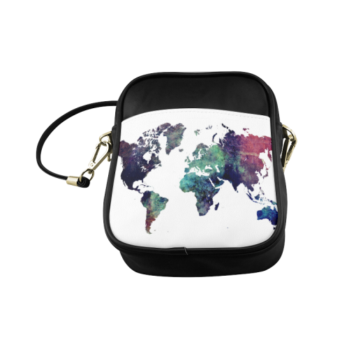 world map 12 Sling Bag (Model 1627)