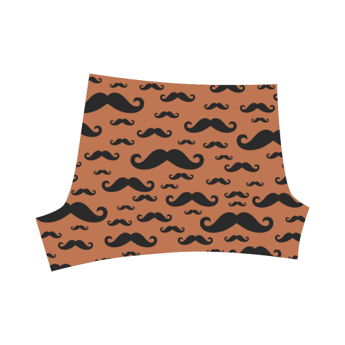 Black handlebar MUSTACHE / MOUSTACHE pattern Briseis Skinny Shorts (Model L04)