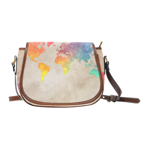 world map Saddle Bag/Large (Model 1649)