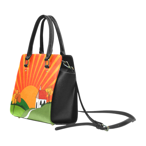 Clarice Cliff Inspired Landscape by ArtformDesigns Classic Shoulder Handbag (Model 1653)